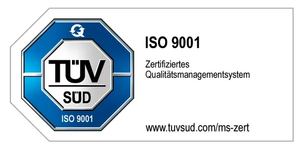 ISO 9001 Zertifiziertes Qualit&auml;tsmanagement